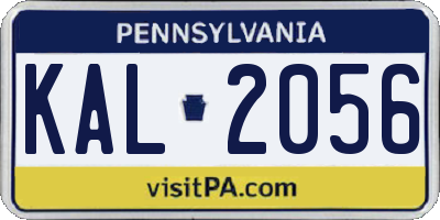 PA license plate KAL2056
