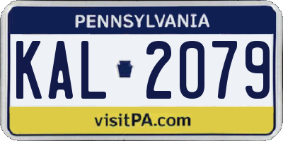 PA license plate KAL2079