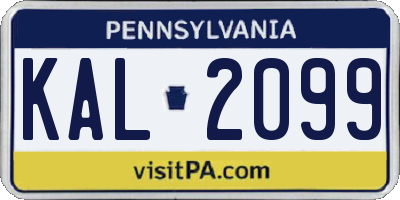 PA license plate KAL2099