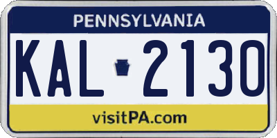 PA license plate KAL2130