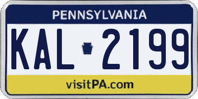 PA license plate KAL2199