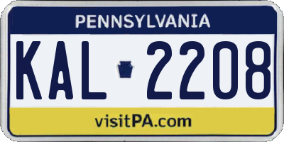 PA license plate KAL2208