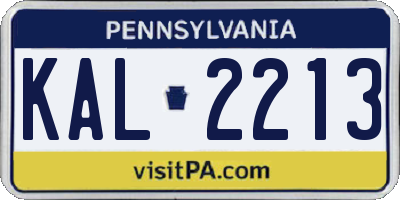 PA license plate KAL2213