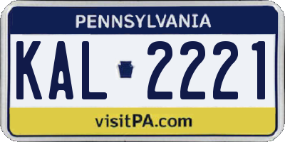 PA license plate KAL2221