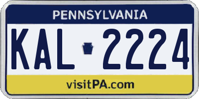 PA license plate KAL2224