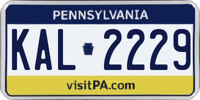PA license plate KAL2229