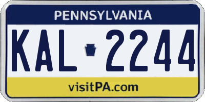 PA license plate KAL2244
