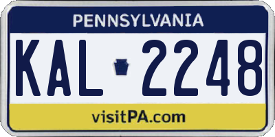 PA license plate KAL2248