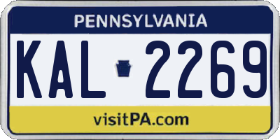 PA license plate KAL2269