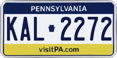 PA license plate KAL2272