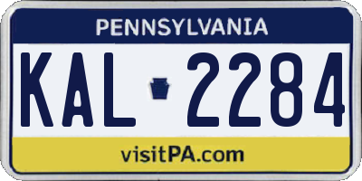 PA license plate KAL2284