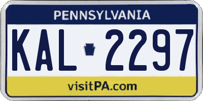 PA license plate KAL2297