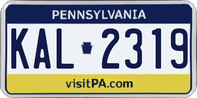 PA license plate KAL2319