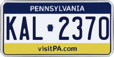 PA license plate KAL2370