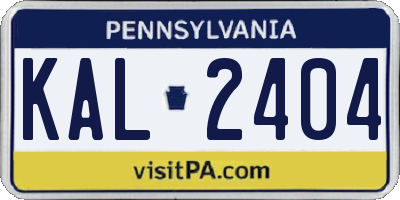 PA license plate KAL2404