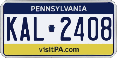PA license plate KAL2408