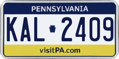 PA license plate KAL2409