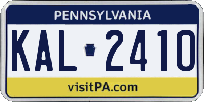 PA license plate KAL2410