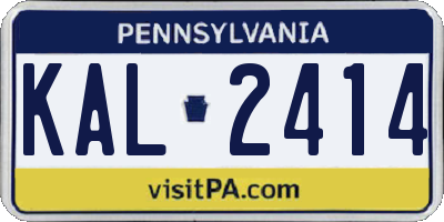PA license plate KAL2414