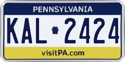 PA license plate KAL2424