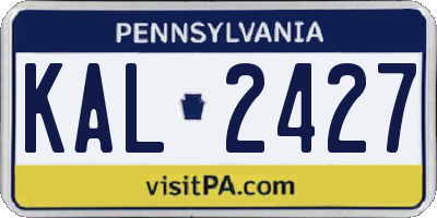 PA license plate KAL2427