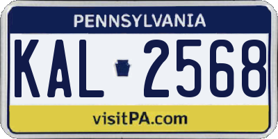 PA license plate KAL2568