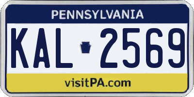 PA license plate KAL2569