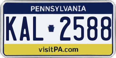 PA license plate KAL2588