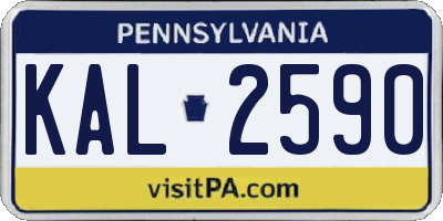 PA license plate KAL2590