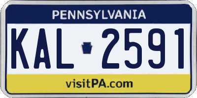PA license plate KAL2591