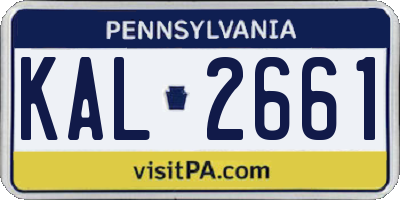 PA license plate KAL2661