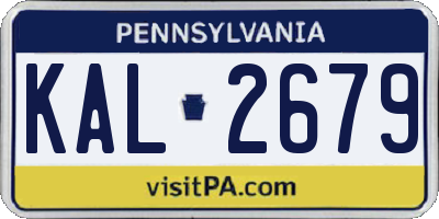 PA license plate KAL2679