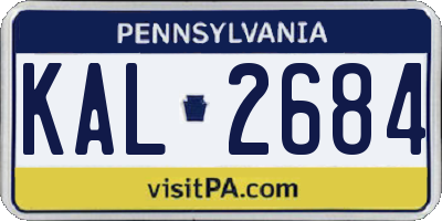 PA license plate KAL2684