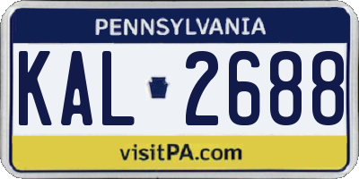 PA license plate KAL2688