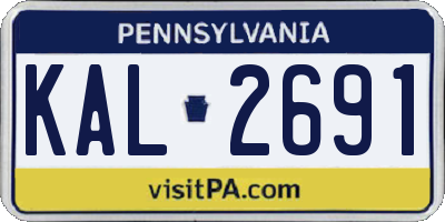 PA license plate KAL2691