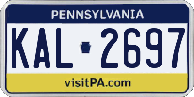 PA license plate KAL2697