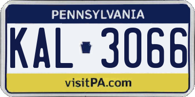 PA license plate KAL3066