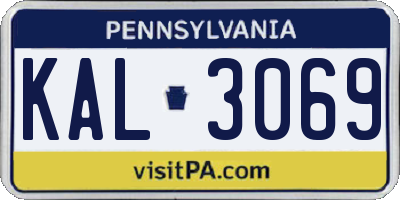 PA license plate KAL3069