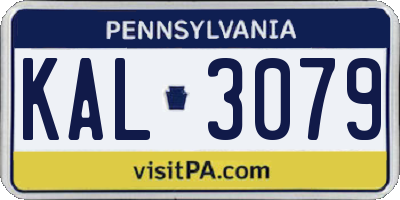 PA license plate KAL3079