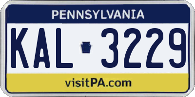 PA license plate KAL3229