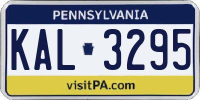 PA license plate KAL3295