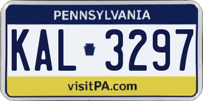 PA license plate KAL3297