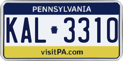 PA license plate KAL3310