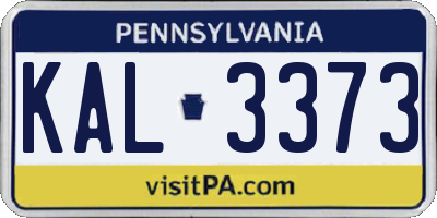 PA license plate KAL3373