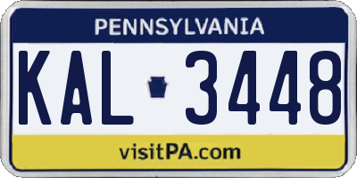PA license plate KAL3448