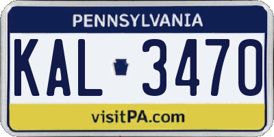 PA license plate KAL3470