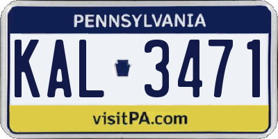 PA license plate KAL3471