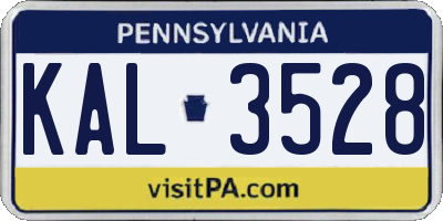 PA license plate KAL3528