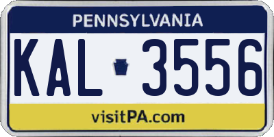 PA license plate KAL3556