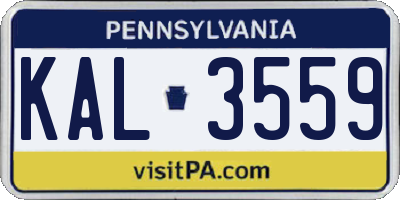 PA license plate KAL3559